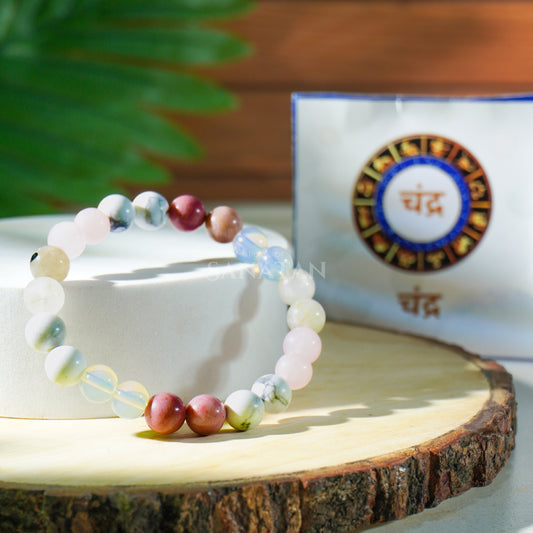 Chandra (Moon) Planet Multi Crystal Bracelet