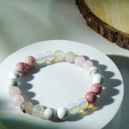 Chandra (Moon) Planet Multi Crystal Bracelet