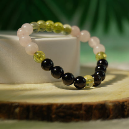 Tula (Libra) Rashi Multi Crystal Bracelet