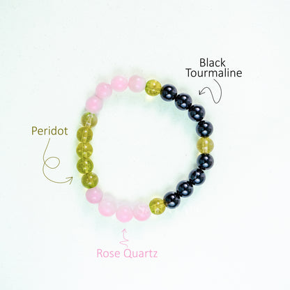 Tula (Libra) Rashi Multi Crystal Bracelet