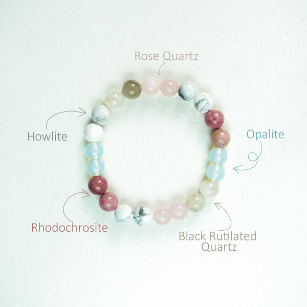 Chandra (Moon) Planet Multi Crystal Bracelet