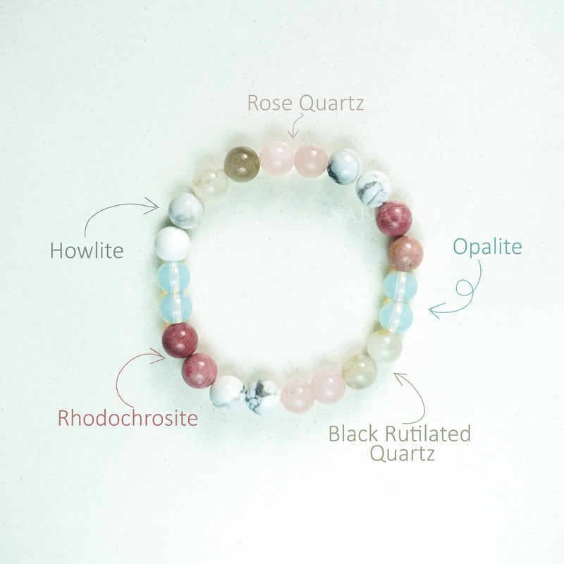 Chandra (Moon) Planet Multi Crystal Bracelet
