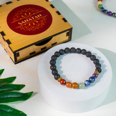 Health & Prosperity Combo (Money Attraction + 7 Chakra with Lava Bracelets)