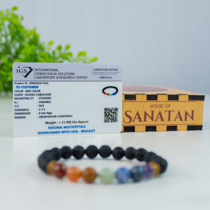 7 Chakra x Lava Stone Bracelet