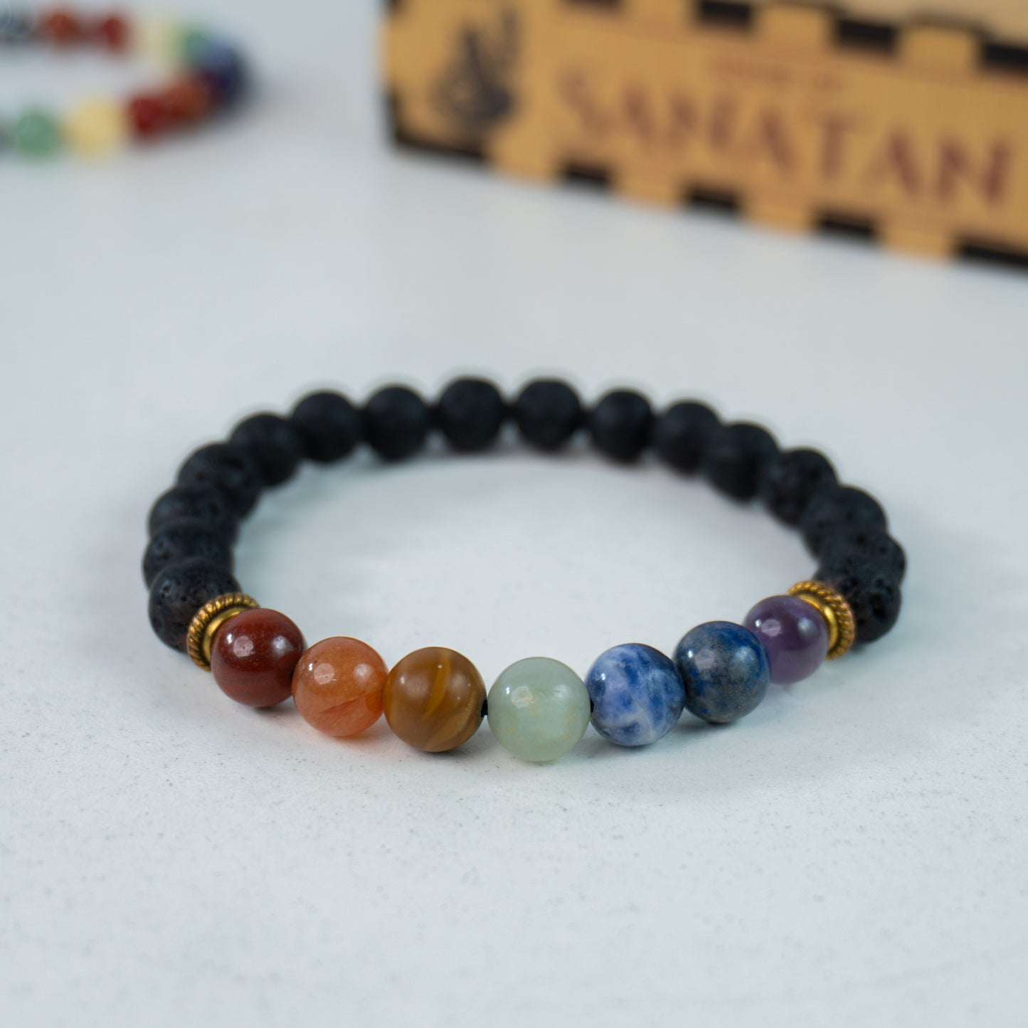 7 Chakra x Lava Stone Bracelet