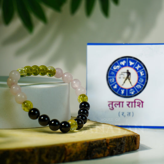 Tula (Libra) Rashi Multi Crystal Bracelet