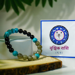 Vrischika (Scorpio) Rashi Multi Crystal Bracelet