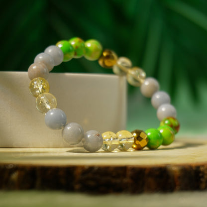 Dhanu (Sagittarius) Rashi Multi Crystal Bracelet