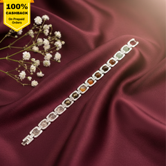 Metal Laxmi Prapti Bracelet - Silver Plated | Best For Wealth Attraction