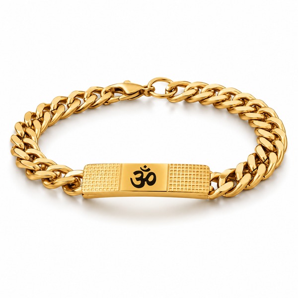 OM Chain Bracelet | 22K Gold Plated
