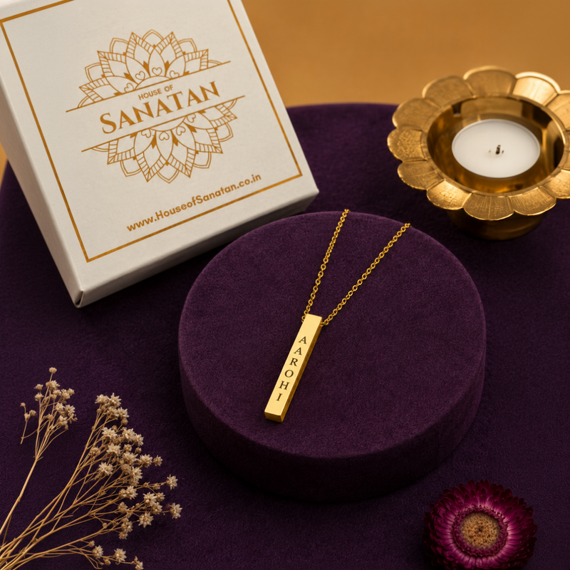A Gift As Beautiful As Her - 22K Gold Plated Stainless Steel Personalised Necklace