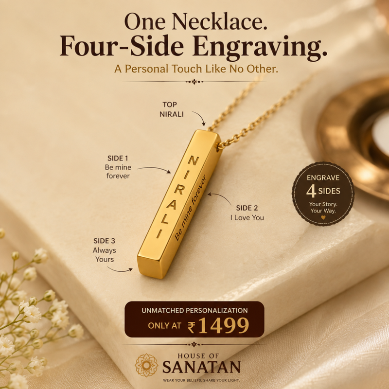 A Gift As Beautiful As Her - 22K Gold Plated Stainless Steel Personalised Necklace