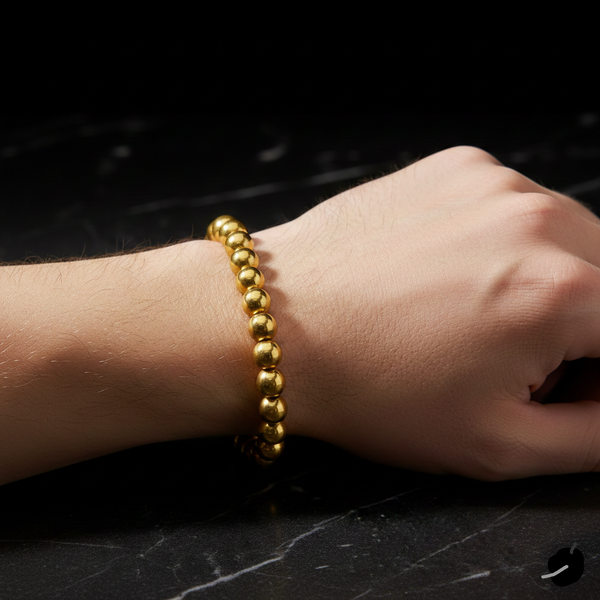 Golden Abundance Bracelet – Golden Hematite for Wealth, Stability & Protection