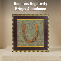 Ghode ki Naal on RAW Pyrite Frame | For Protection & Abundance