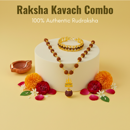 Rudrakasha Mala + Bracelet Combo - House of Sanatan