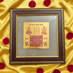 Vyapar Vriddhi Yantra on RAW Pyrite Dust Frame