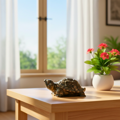Pyrite Tortoise For Vastu Balance & Wealth Attraction