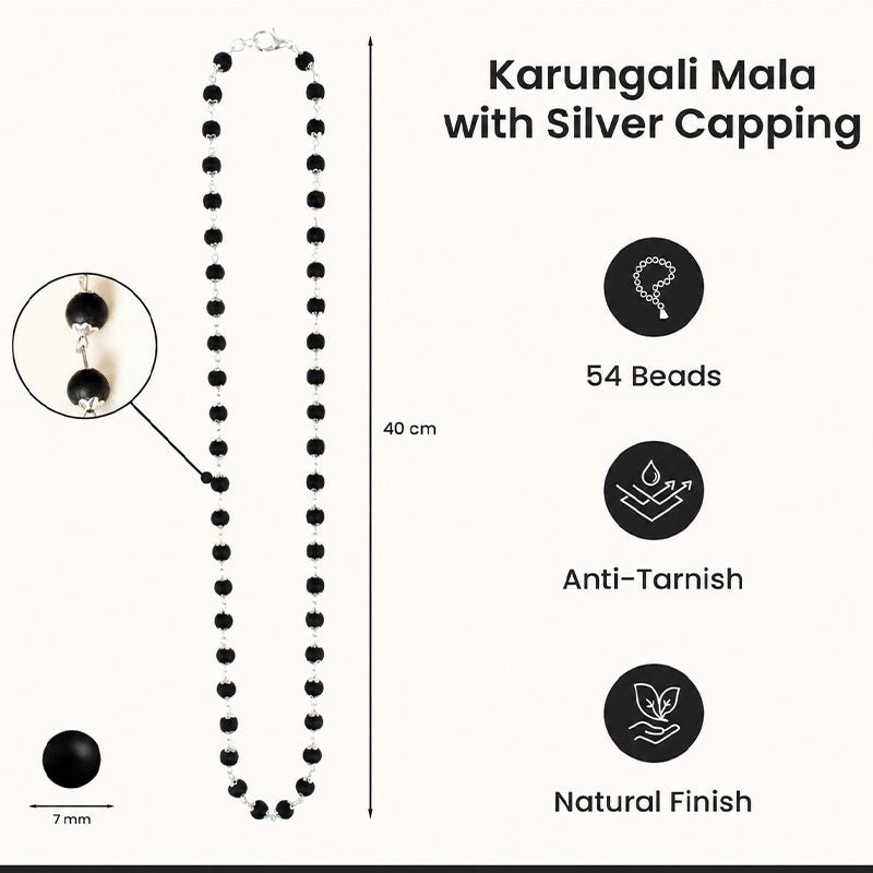 Original Karungali Mala with Free Hanuman Key Chain