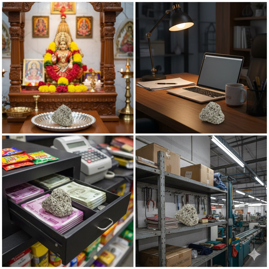 Pyrite Dhan Sampann Combo - Bracelet + RAW Pyrite Geode (Stone)