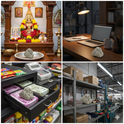 Pyrite Dhan Sampann Combo - Bracelet + RAW Pyrite Geode (Stone)