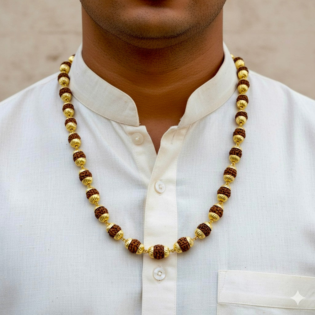 Premium 54 Beads Rudraksha Mala - 100% ORIGINAL 5 MUKHI RUDRAKSHA