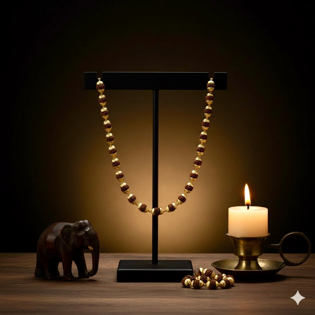 Premium 54 Beads Rudraksha Mala - 100% ORIGINAL 5 MUKHI RUDRAKSHA