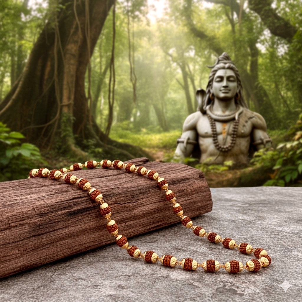 Premium 54 Beads Rudraksha Mala - 100% ORIGINAL 5 MUKHI RUDRAKSHA