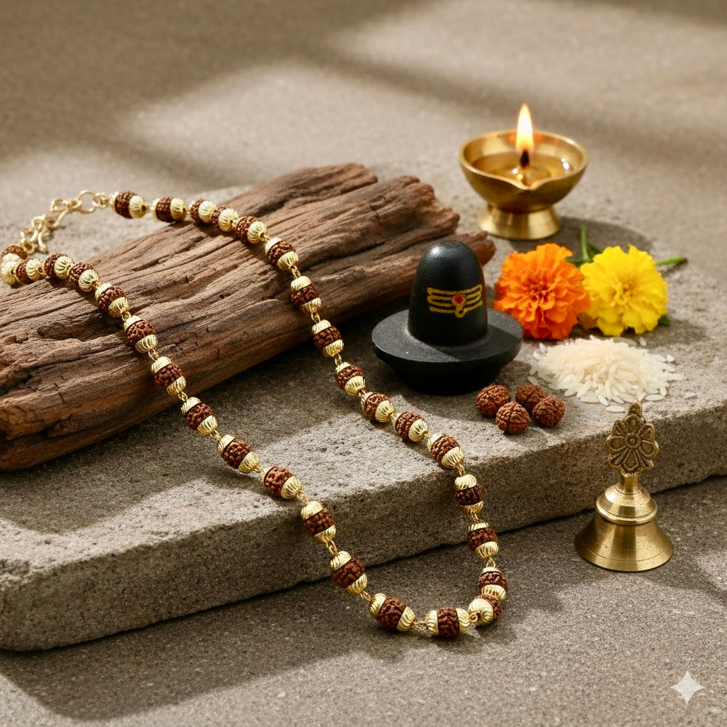 Premium 54 Beads Rudraksha Mala - 100% ORIGINAL 5 MUKHI RUDRAKSHA