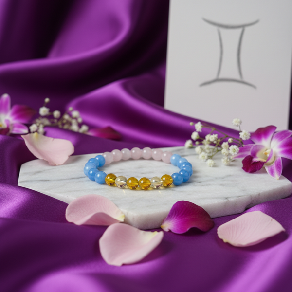 Mithuna (Gemini) Rashi Multi Crystal Bracelet