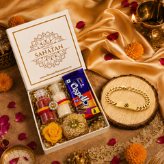 Premium Rakhi Hamper - Complete Rakhi & Puja Box