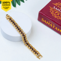 Rudraksha Chain Bracelet - Made of 5 Mukhi Beads