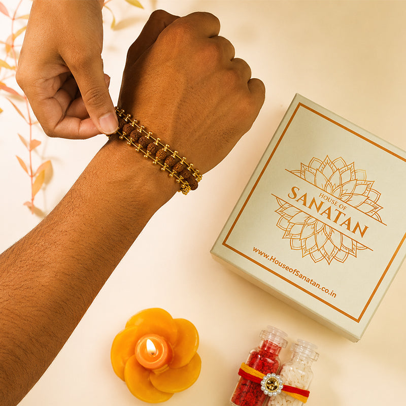 Premium Rakhi Hamper - Complete Rakhi & Puja Box