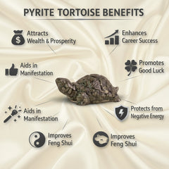 Pyrite Tortoise For Vastu Balance & Wealth Attraction