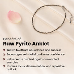 RAW Pyrite Anklet