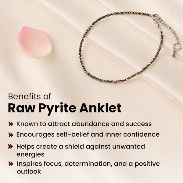 RAW Pyrite Anklet