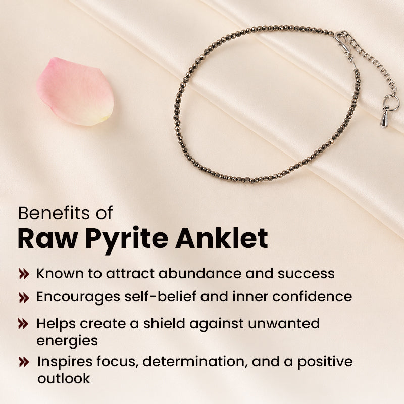 RAW Pyrite Anklet
