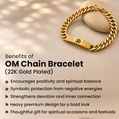 OM Chain Bracelet | 22K Gold Plated