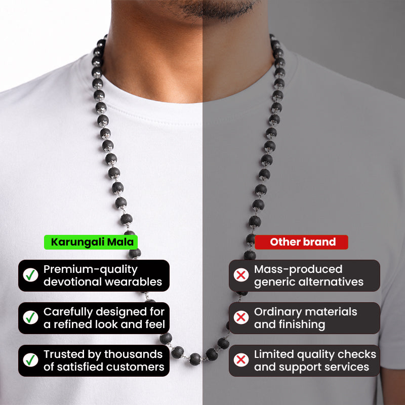 Original Karungali Mala with Free Hanuman Key Chain