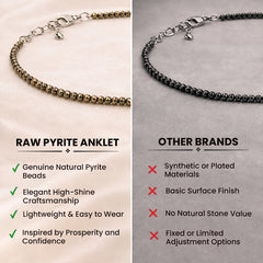RAW Pyrite Anklet