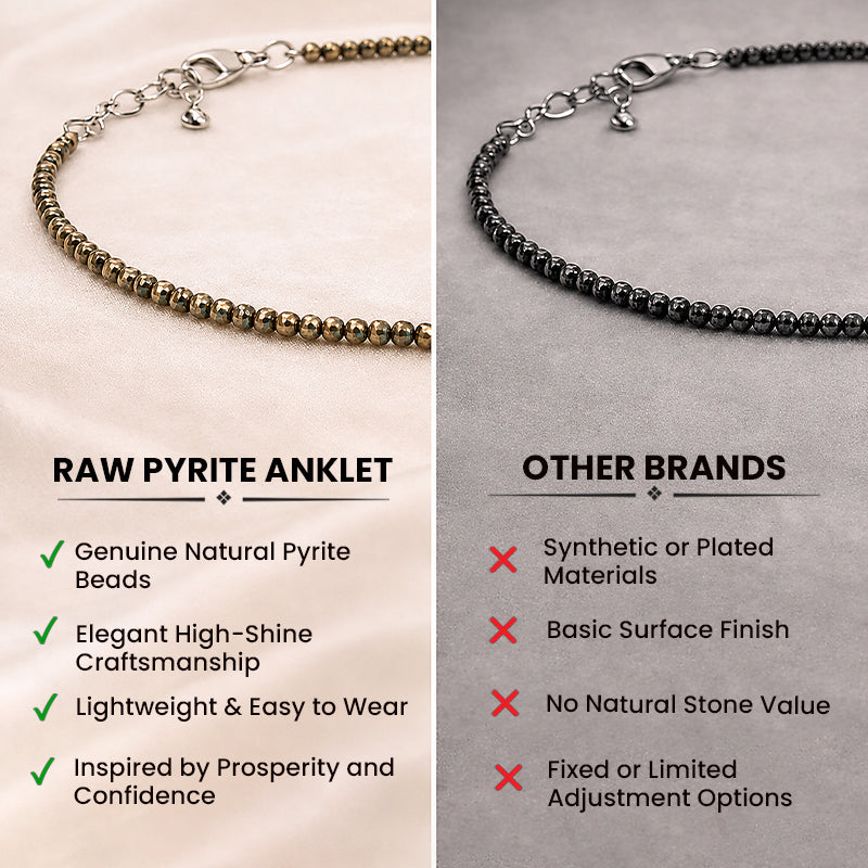 RAW Pyrite Anklet