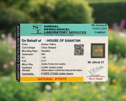 7 Horses on RAW Pyrite Dust Frame