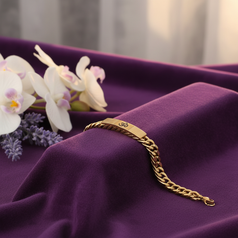 OM Chain Bracelet | 22K Gold Plated