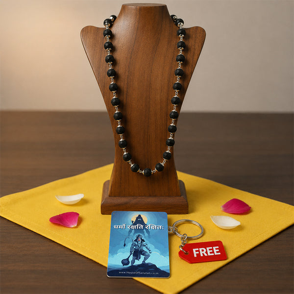 Original Karungali Mala with Free Hanuman Key Chain