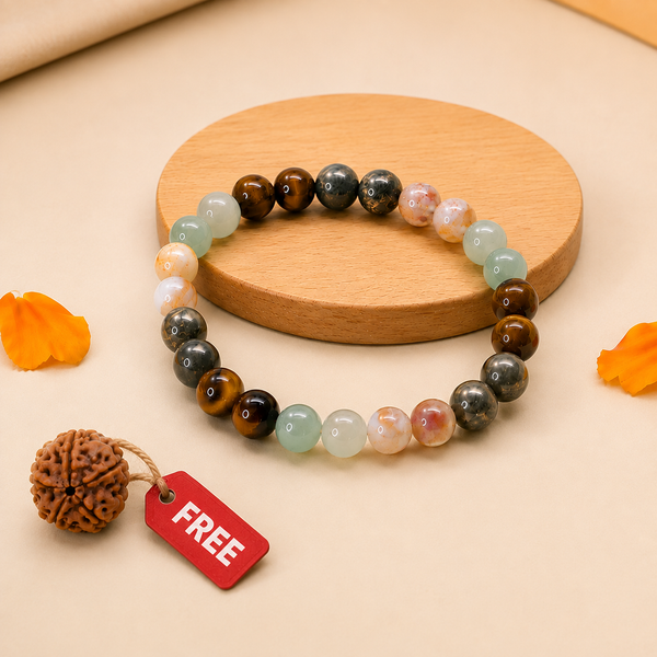 Money Magnet Bracelet - Free 5 Mukhi Rudraksha