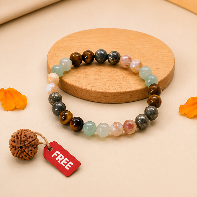 Money Magnet Bracelet - Free 5 Mukhi Rudraksha