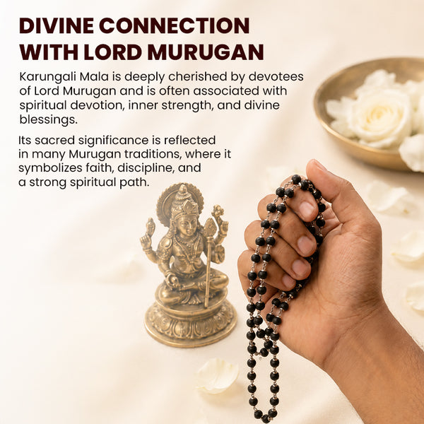 Original Karungali Mala with Free Hanuman Key Chain