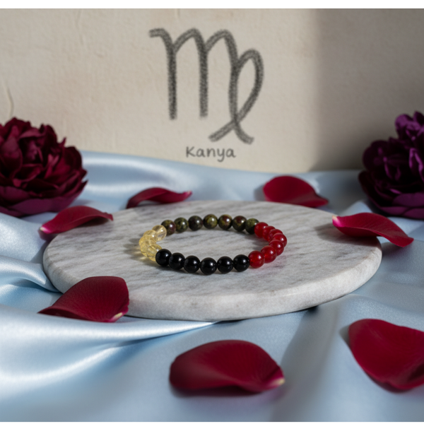 Kanya (Virgo) Rashi Multi Crystal Bracelet