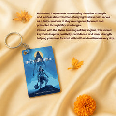 Divine Shield Spiritual Mala_Rudraksha + Karungali Beads with FREE Hanuman Key Chain