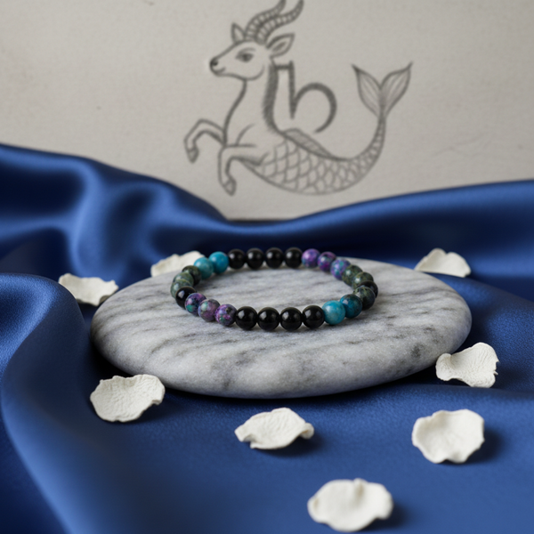 Makara (Capricorn) Rashi Multi Crystal Bracelet
