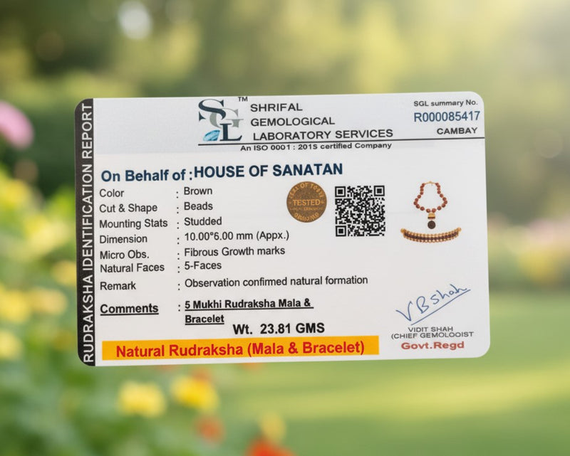 Rudrakasha Mala + Bracelet Combo - House of Sanatan